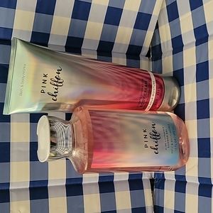 New Bath & Body Works PINK chiffon 2 piece set